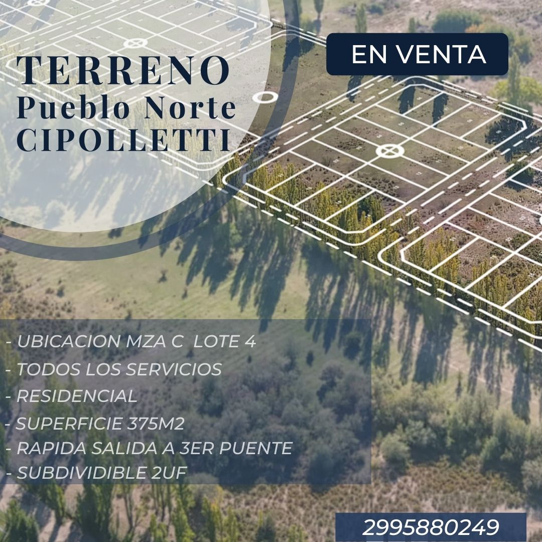 VENTA DE TERRENO EN PUEBLO NORTE CIPOLLETTI - Foto 2